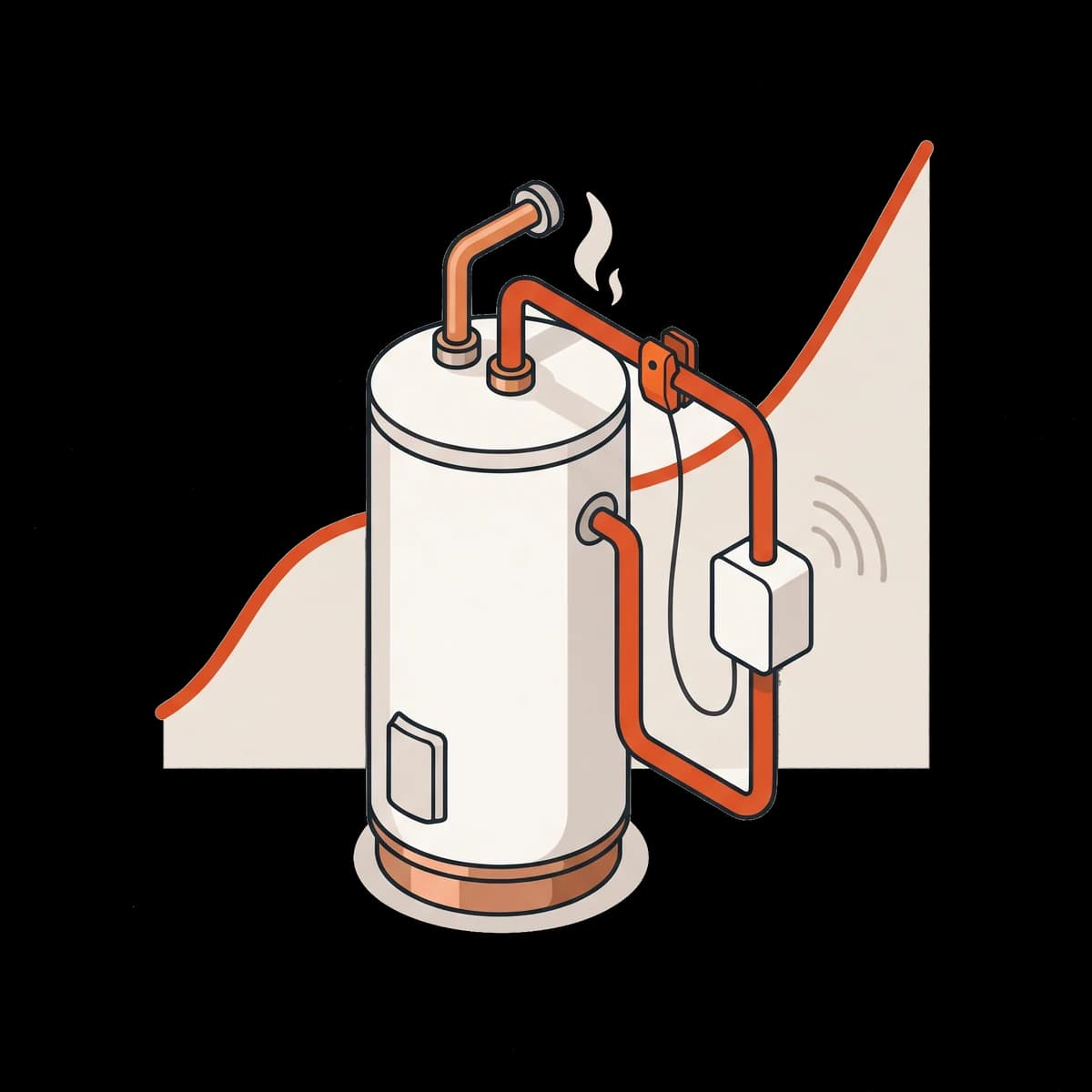 Step 3: The sensor sees the hot water